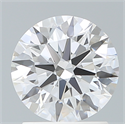 Lab Created Diamond 1.54 Carats, Round with Ideal Cut, D Color, VVS2 Clarity and Certified by IGI