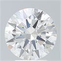 Lab Created Diamond 3.28 Carats, Round with Excellent Cut, F Color, VVS2 Clarity and Certified by IGI