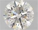 0.82 Carats, Round with Excellent Cut, J Color, SI1 Clarity and Certified by GIA