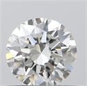 0.53 Carats, Round with Excellent Cut, H Color, VVS1 Clarity and Certified by GIA