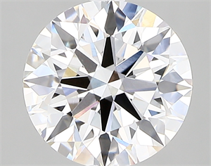 Picture of Lab Created Diamond 2.40 Carats, Round with ideal Cut, E Color, vs1 Clarity and Certified by IGI