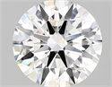 Lab Created Diamond 2.16 Carats, Round with ideal Cut, F Color, vvs2 Clarity and Certified by IGI