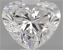 0.41 Carats, Heart D Color, IF Clarity and Certified by GIA