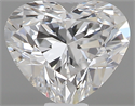 0.42 Carats, Heart D Color, IF Clarity and Certified by GIA