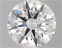 0.52 Carats, Round with Excellent Cut, E Color, VVS2 Clarity and Certified by GIA