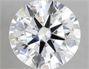 Lab Created Diamond 2.41 Carats, Round with ideal Cut, E Color, vs1 Clarity and Certified by IGI