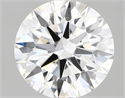 Lab Created Diamond 2.02 Carats, Round with ideal Cut, F Color, vvs1 Clarity and Certified by IGI
