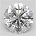 Lab Created Diamond 2.02 Carats, Round with ideal Cut, D Color, vs1 Clarity and Certified by IGI