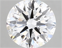 Lab Created Diamond 2.01 Carats, Round with ideal Cut, F Color, vvs1 Clarity and Certified by IGI