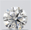 0.44 Carats, Round with Excellent Cut, H Color, SI1 Clarity and Certified by GIA