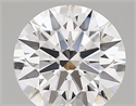 Lab Created Diamond 1.88 Carats, Round with ideal Cut, D Color, vvs2 Clarity and Certified by IGI