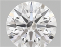 Lab Created Diamond 1.88 Carats, Round with ideal Cut, D Color, vvs2 Clarity and Certified by IGI