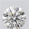 0.52 Carats, Round with Excellent Cut, J Color, VS2 Clarity and Certified by GIA