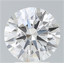 Lab Created Diamond 3.08 Carats, Round with Ideal Cut, F Color, VS1 Clarity and Certified by IGI