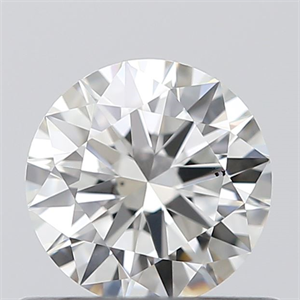 Picture of 0.52 Carats, Round with Excellent Cut, H Color, IF Clarity and Certified by GIA