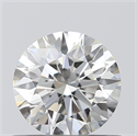 0.56 Carats, Round with Excellent Cut, H Color, VS2 Clarity and Certified by GIA