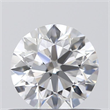 0.50 Carats, Round with Excellent Cut, D Color, VS2 Clarity and Certified by GIA