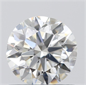 0.70 Carats, Round with Excellent Cut, H Color, VS2 Clarity and Certified by GIA