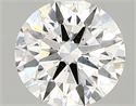 Lab Created Diamond 1.08 Carats, Round with ideal Cut, F Color, si1 Clarity and Certified by IGI