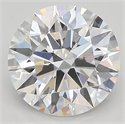 Lab Created Diamond 2.36 Carats, Round with ideal Cut, G Color, vs1 Clarity and Certified by IGI