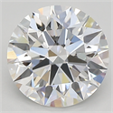 Lab Created Diamond 2.17 Carats, Round with ideal Cut, F Color, vvs2 Clarity and Certified by IGI