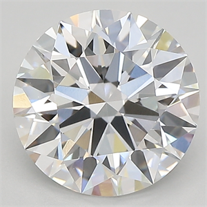 Picture of Lab Created Diamond 2.17 Carats, Round with ideal Cut, F Color, vvs2 Clarity and Certified by IGI