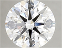 Lab Created Diamond 2.07 Carats, Round with ideal Cut, D Color, vs1 Clarity and Certified by IGI
