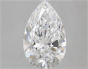 2.01 Carats, Pear D Color, FL Clarity and Certified by GIA