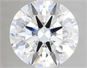 Lab Created Diamond 2.64 Carats, Round with ideal Cut, D Color, vvs2 Clarity and Certified by IGI