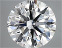 Lab Created Diamond 5.02 Carats, Round with ideal Cut, H Color, vs1 Clarity and Certified by IGI