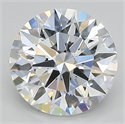 Lab Created Diamond 2.09 Carats, Round with ideal Cut, E Color, vvs2 Clarity and Certified by IGI