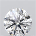 0.43 Carats, Round with Excellent Cut, D Color, IF Clarity and Certified by GIA