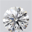 0.53 Carats, Round with Excellent Cut, D Color, VVS2 Clarity and Certified by GIA