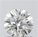 0.55 Carats, Round with Excellent Cut, H Color, IF Clarity and Certified by GIA