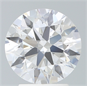 Lab Created Diamond 2.87 Carats, Round with Ideal Cut, E Color, VS1 Clarity and Certified by IGI