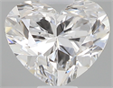 0.41 Carats, Heart D Color, VVS1 Clarity and Certified by GIA