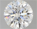 0.76 Carats, Round with Excellent Cut, F Color, SI1 Clarity and Certified by GIA