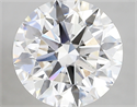 Lab Created Diamond 4.00 Carats, Round with ideal Cut, F Color, vs1 Clarity and Certified by IGI