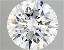 Lab Created Diamond 3.37 Carats, Round with ideal Cut, E Color, vvs2 Clarity and Certified by IGI
