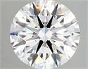 Lab Created Diamond 3.27 Carats, Round with ideal Cut, E Color, vvs2 Clarity and Certified by IGI