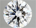 Lab Created Diamond 3.12 Carats, Round with ideal Cut, D Color, vvs2 Clarity and Certified by IGI