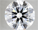 Lab Created Diamond 3.11 Carats, Round with ideal Cut, D Color, vvs2 Clarity and Certified by IGI