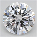 Lab Created Diamond 3.01 Carats, Round with excellent Cut, D Color, vvs2 Clarity and Certified by IGI