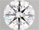 Lab Created Diamond 2.43 Carats, Round with ideal Cut, D Color, vvs2 Clarity and Certified by IGI