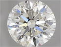 0.70 Carats, Round with Excellent Cut, J Color, IF Clarity and Certified by GIA