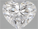 0.52 Carats, Heart D Color, VVS2 Clarity and Certified by GIA