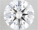 Lab Created Diamond 3.15 Carats, Round with ideal Cut, E Color, vvs2 Clarity and Certified by IGI