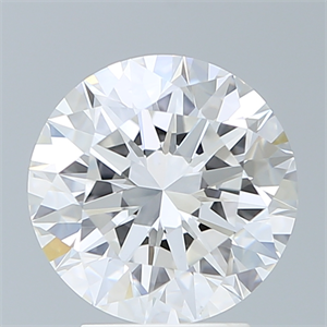 Picture of Lab Created Diamond 3.12 Carats, Round with Excellent Cut, E Color, VVS2 Clarity and Certified by IGI