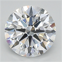 Lab Created Diamond 2.12 Carats, Round with ideal Cut, D Color, vs1 Clarity and Certified by IGI