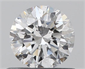 0.50 Carats, Round with Excellent Cut, E Color, SI1 Clarity and Certified by GIA